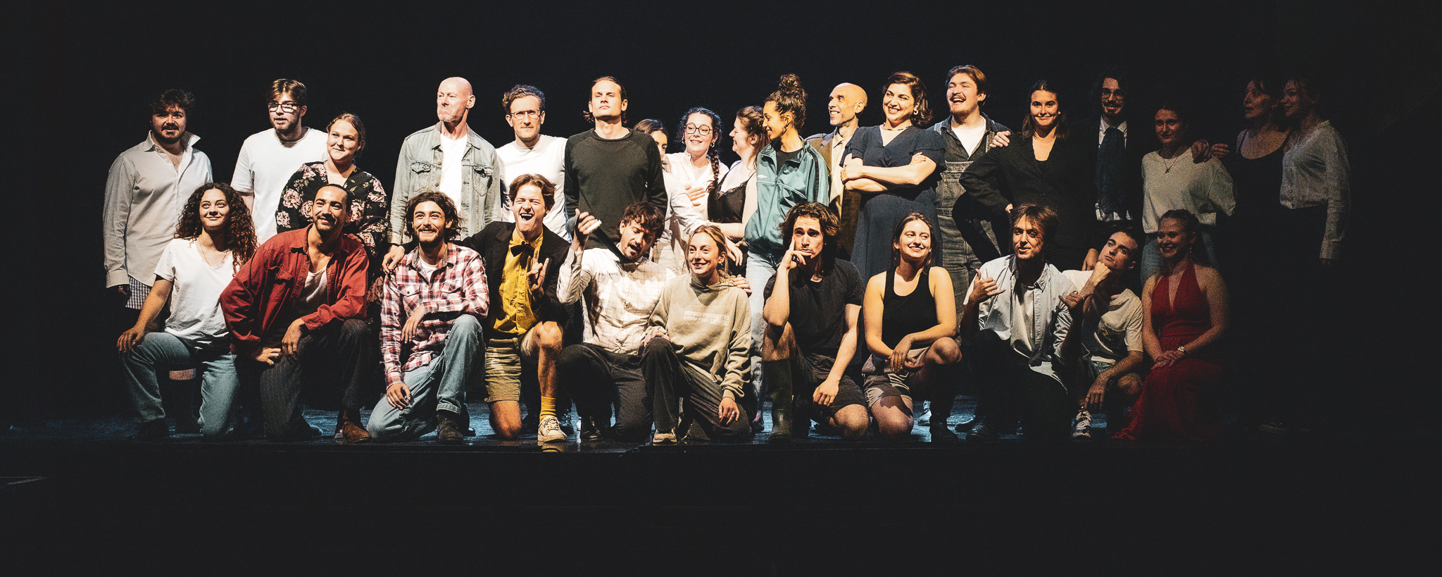 Élèves de l'école de théâtre au spectacle de fin d'année Le Prix Copeau