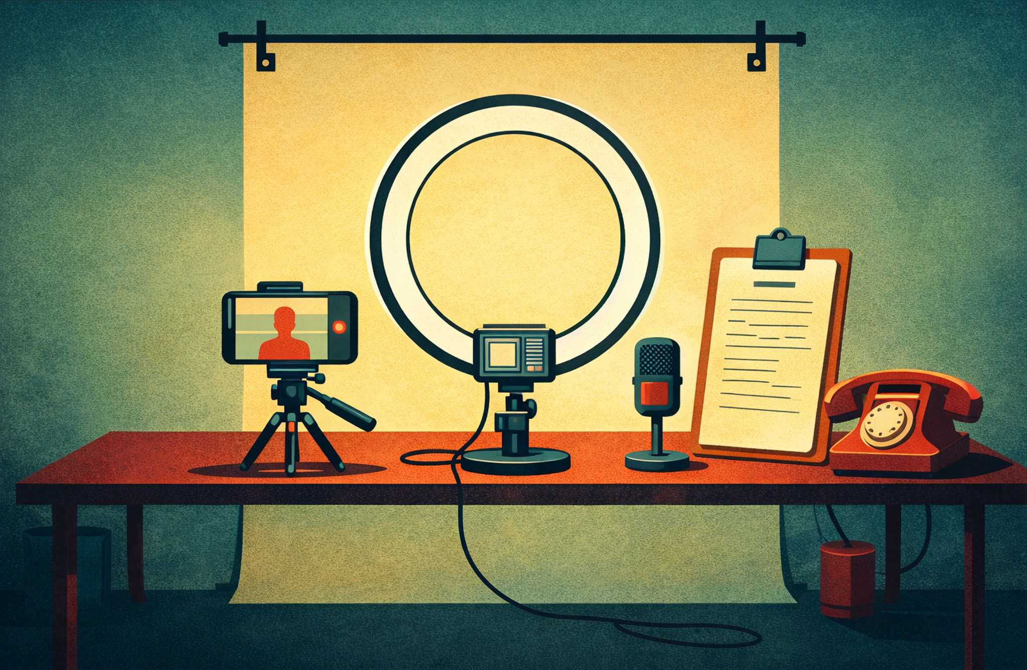 Matériel pour filmer les self tape pour casting