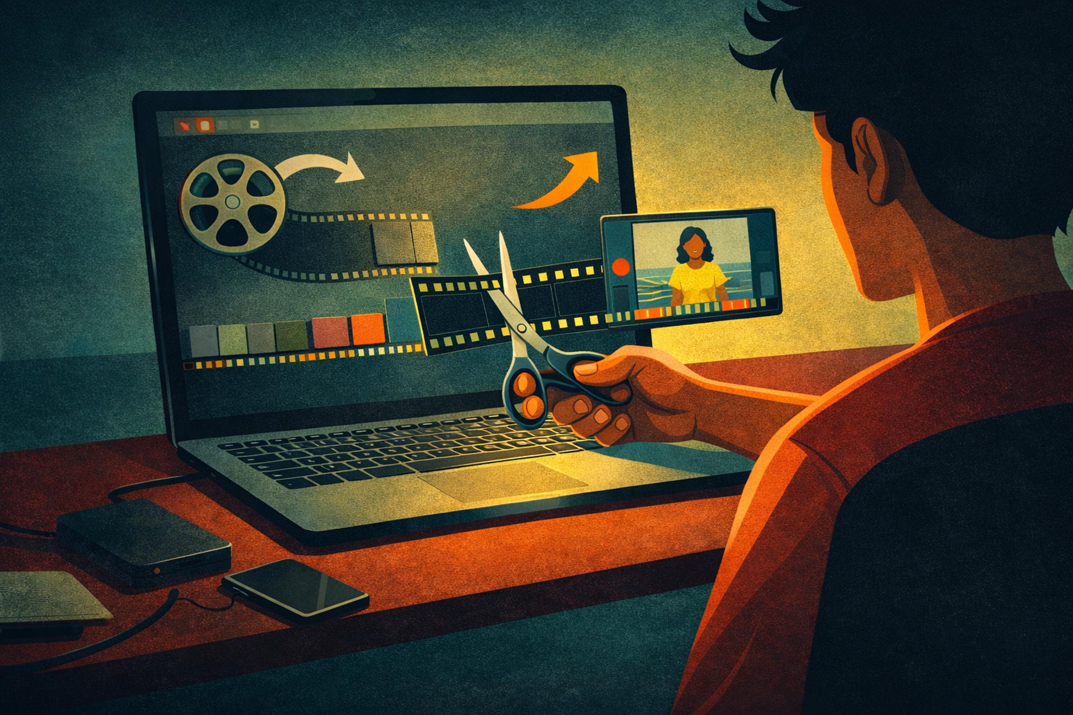 Montage d'un self-tape pour casting.