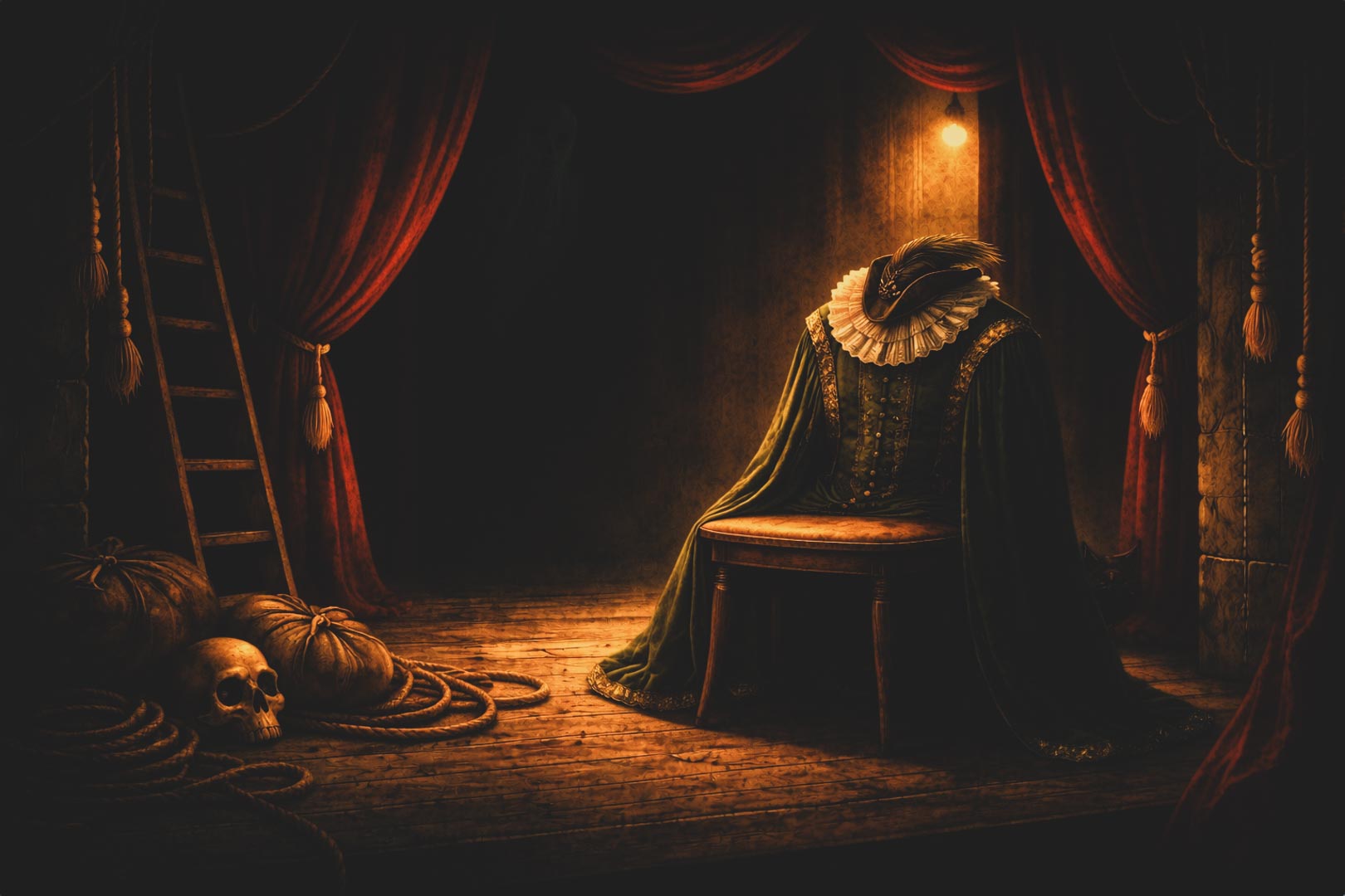 Un vieux théâtre avec des superstitions