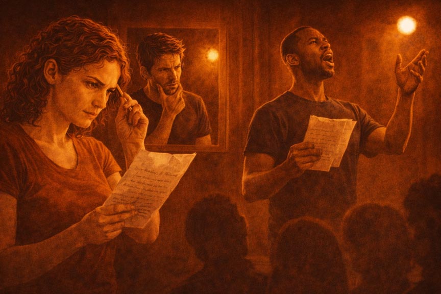 Avoir le talent de comédien et d'acteur à Paris.