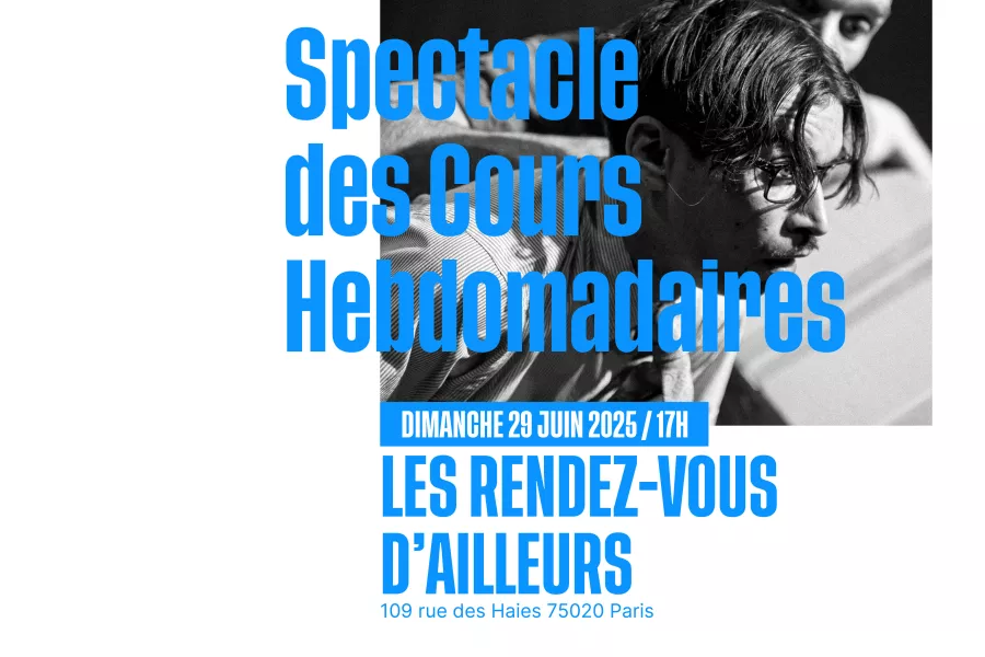 Spectacle d'un cours de théâtre à Paris.