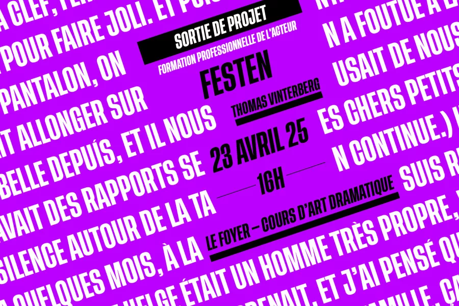 Festen de Thomas Vinterberg au théâtre à Paris.