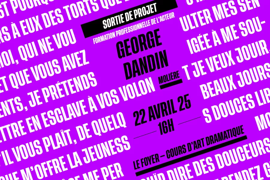 George Dandin de Molière au théâtre à Paris.